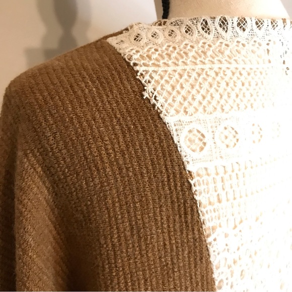 Umgee Open Cardigan Lace Sweater Hi Low Size Small / Medium - Picture 10 of 12